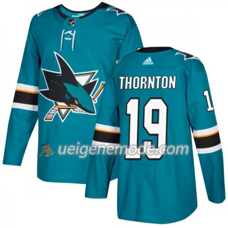 Herren Eishockey San Jose Sharks Trikot Joe Thornton 19 Adidas 2017-2018 Teal Authentic